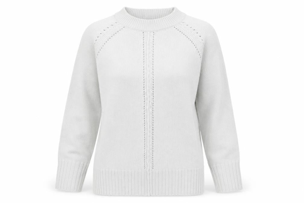 Damart Womens Grey Round Neck Acrylic Pullover Jumper Size 10