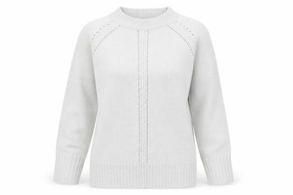 Damart Womens Grey Round Neck Acrylic Pullover Jumper Size 10