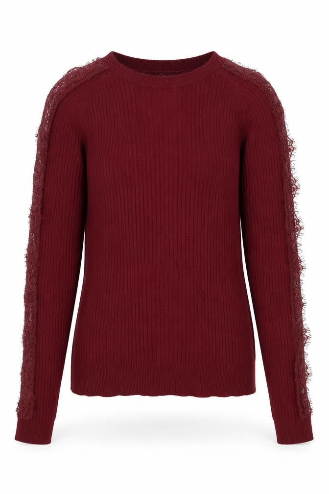 Matalan Girls Red Round Neck Viscose Pullover Jumper Size 12 Years