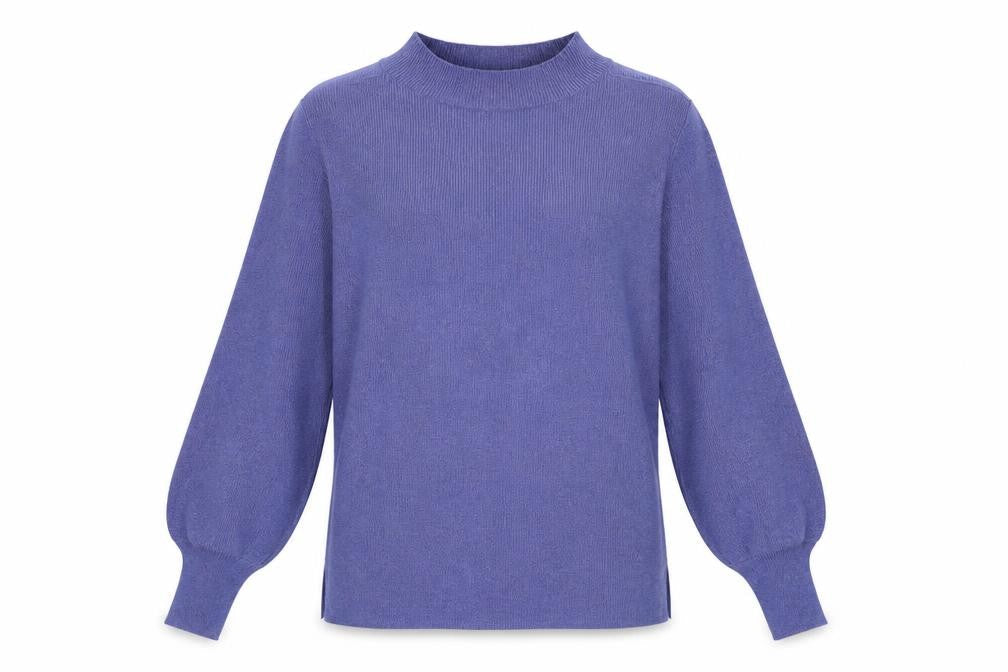 Marks & Spencer Womens Purple Mock Neck Viscose Pullover Jumper Size M