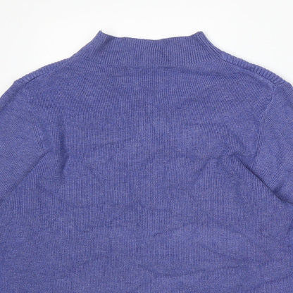 Marks & Spencer Womens Purple Mock Neck Viscose Pullover Jumper Size M