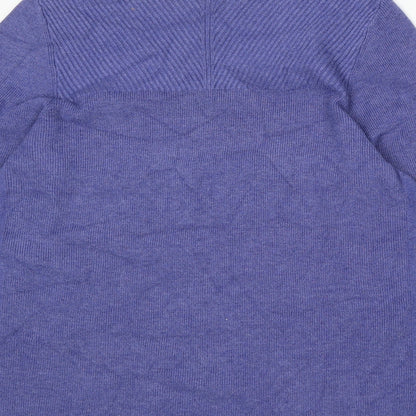 Marks & Spencer Womens Purple Mock Neck Viscose Pullover Jumper Size M