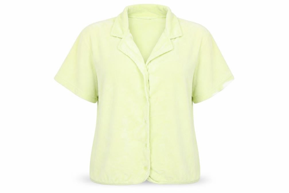 PRETTYLITTLETHING Womens Green Collared Cotton Cardigan Jumper Size 10