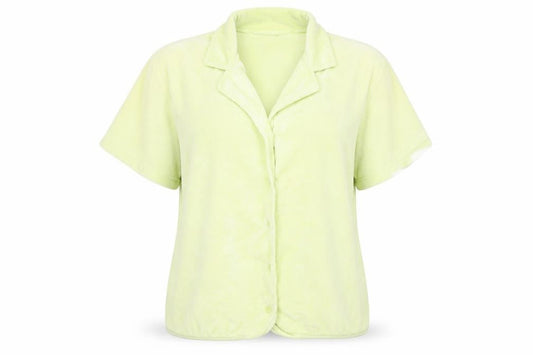 PRETTYLITTLETHING Womens Green Collared Cotton Cardigan Jumper Size 10