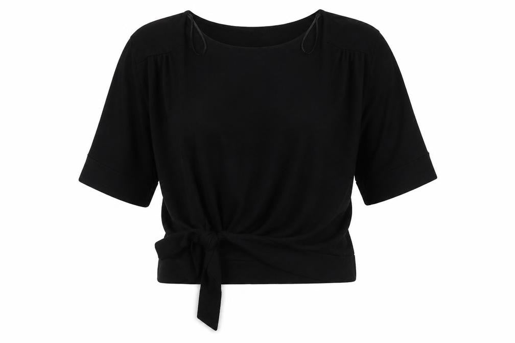 Paramour Womens Black V-Neck Viscose Pullover Jumper Size L