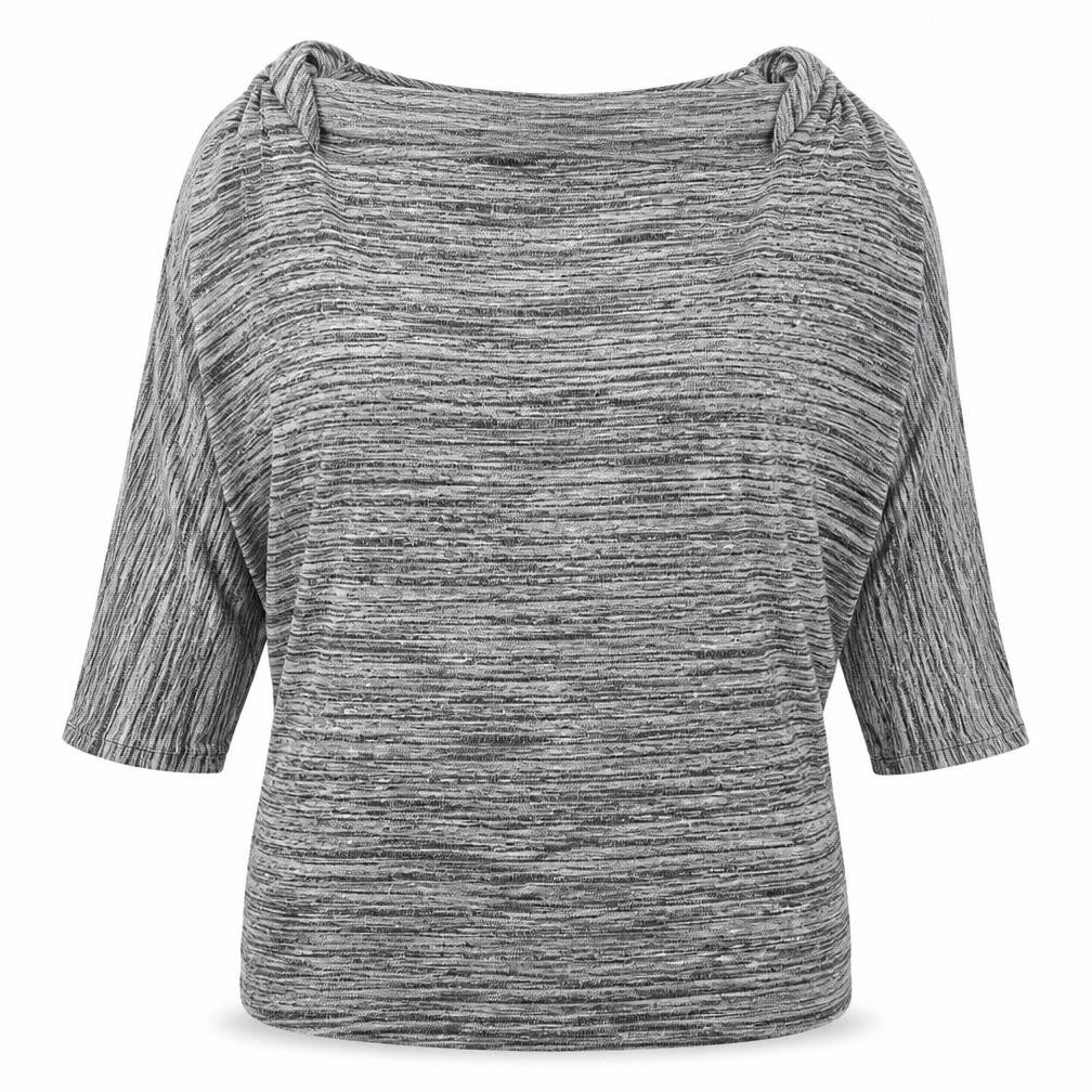 Finella Womens Grey Round Neck Polyester Pullover Jumper Size L
