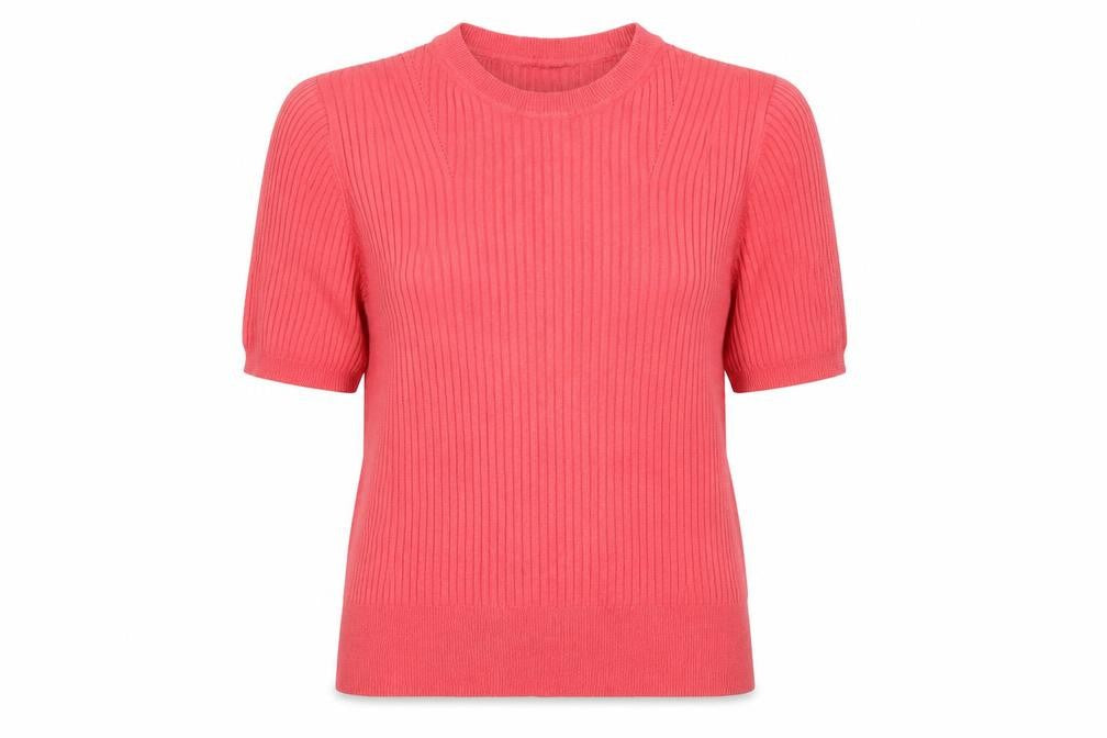 Marks & Spencer Womens Pink Round Neck Viscose Pullover Jumper Size 14