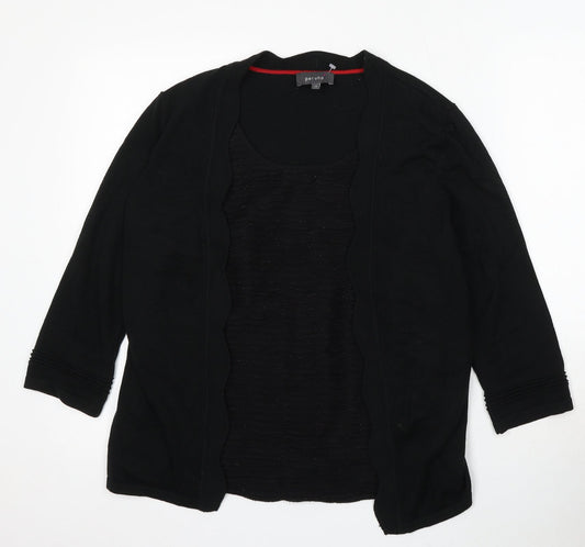 Marks and Spencer Womens Black Round Neck Acrylic Pullover Jumper Size 14