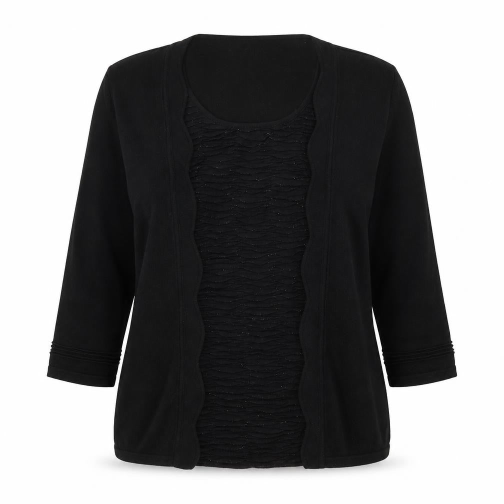 Marks & Spencer Womens Black Round Neck Acrylic Pullover Jumper Size 14