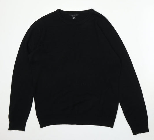 Cedar Wood State Womens Black Round Neck Acrylic Cardigan Jumper Size XL