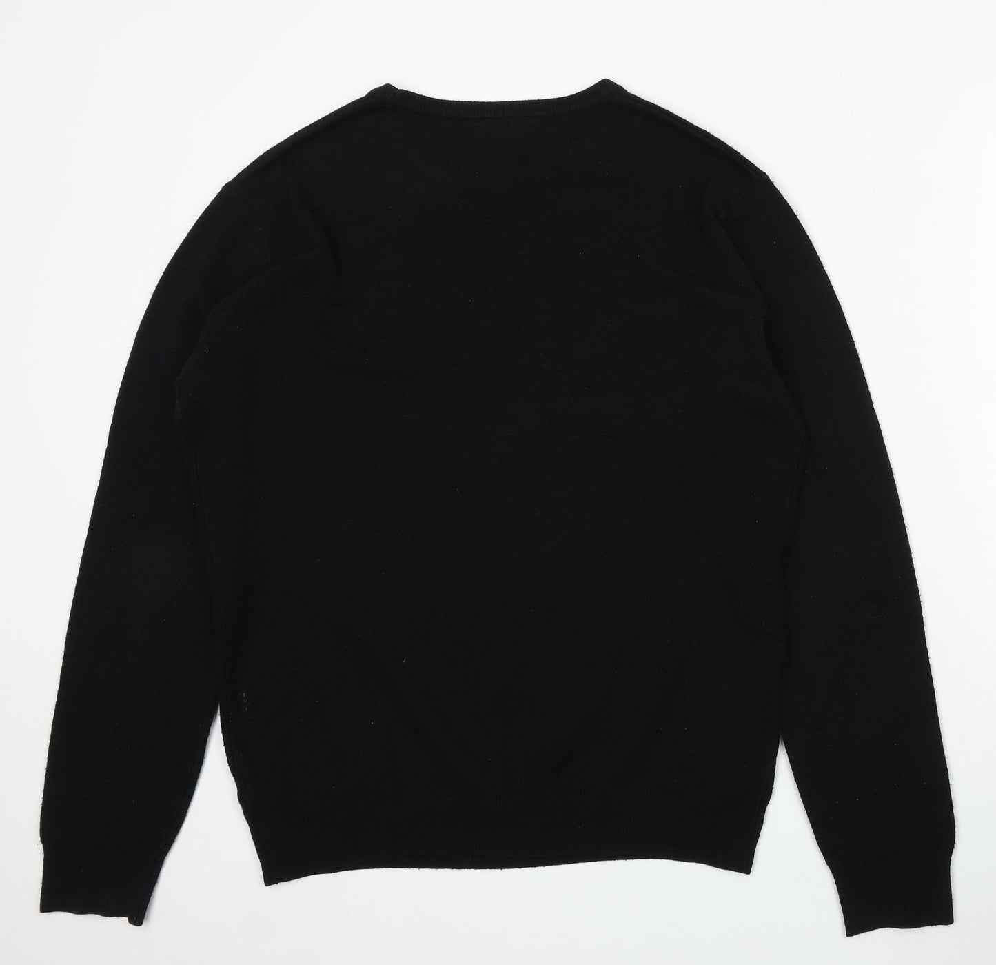 Cedar Wood State Womens Black Round Neck Acrylic Cardigan Jumper Size XL