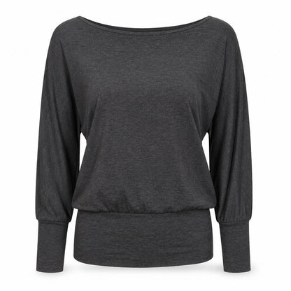 Nice Collection Womens Grey Round Neck Polyester Pullover Jumper Size M