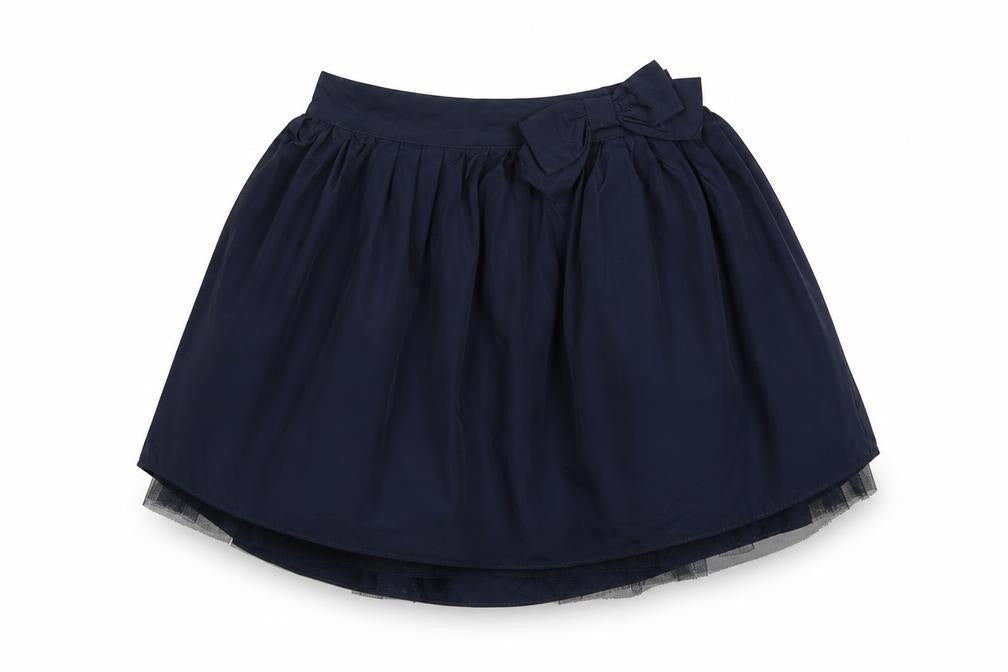 Marks & Spencer Girls Blue Polyester Pleated Skirt Size 3-4 Years Regular