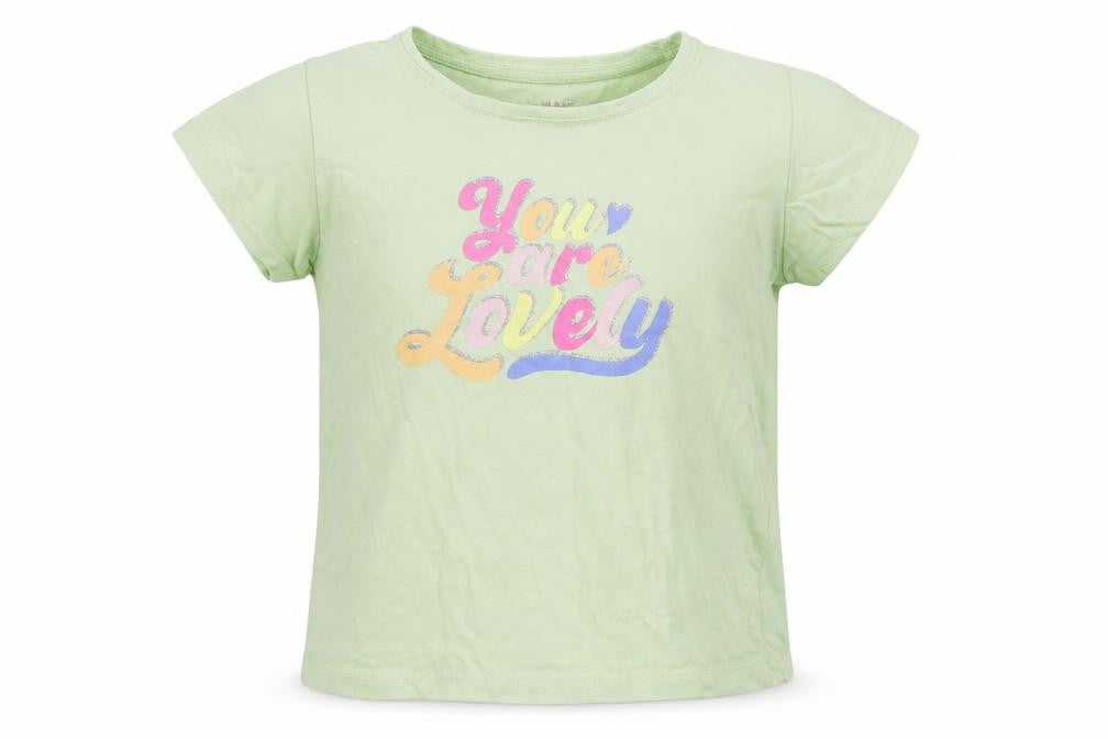 Primark Girls Green 100% Cotton Basic T-Shirt Size 7-8 Years Round Neck Pullover - You Are Lovely