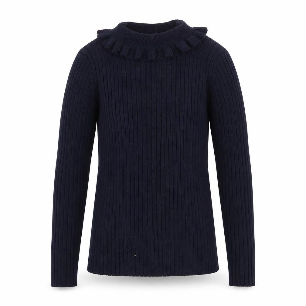 Dunnes Stores Girls Blue Collared Polyester Pullover Jumper Size 8 Years Pullover - Ribbed