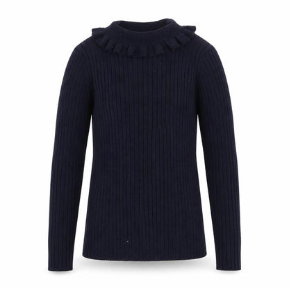 Dunnes Girls Blue Collared Polyester Pullover Jumper Size 8 Years Pullover - Ribbed