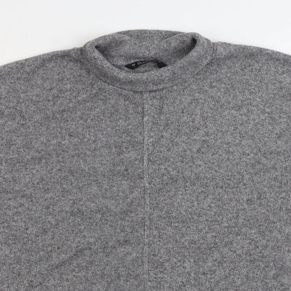 Dunnes Womens Grey Mock Neck Polyester Pullover Jumper Size L
