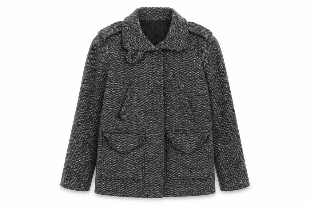 Gap Womens Grey Overcoat Coat Size 12 Button