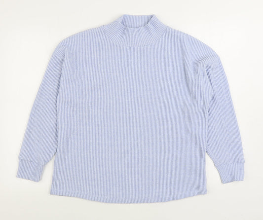 TU Womens Blue Polyester Pullover Sweatshirt Size 16 Pullover