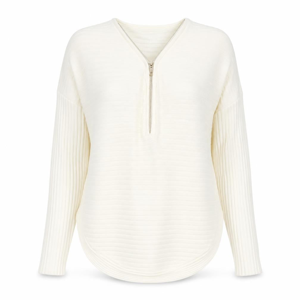 Cameo Rose Womens White V-Neck Viscose Pullover Jumper Size L
