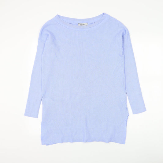 Alexara Womens Blue Round Neck Modal Pullover Jumper Size M