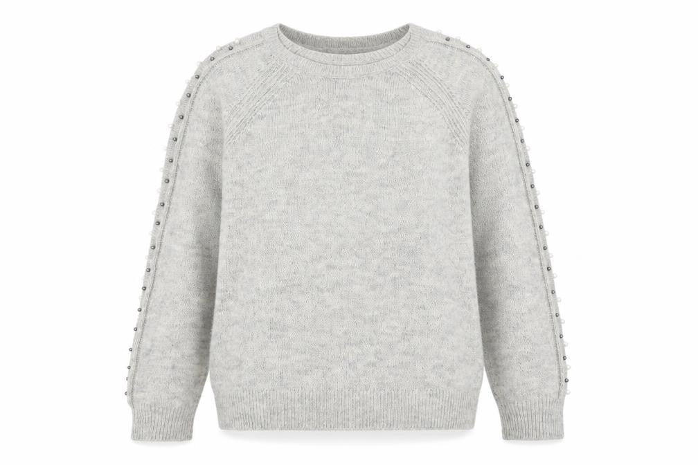 George Womens Grey Round Neck Acrylic Pullover Jumper Size 12