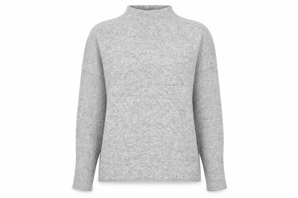 H&M Womens Grey Round Neck Viscose Pullover Jumper Size S
