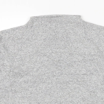 H&M Womens Grey Round Neck Viscose Pullover Jumper Size S