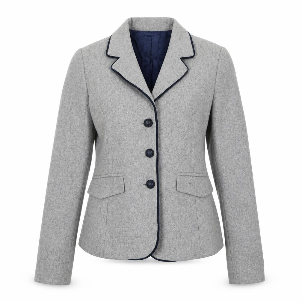 Vila Gallo Womens Grey Jacket Blazer Size 10 Button - Deer