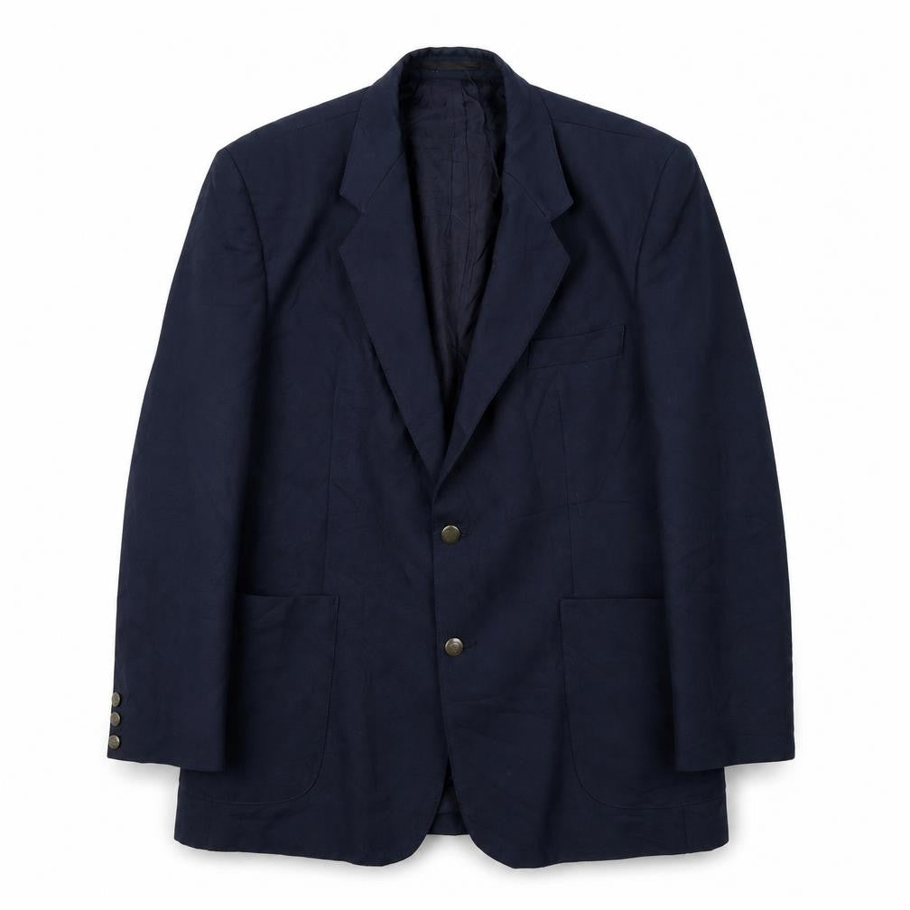 Classic Mens Blue Polyester Jacket Suit Jacket Size 44