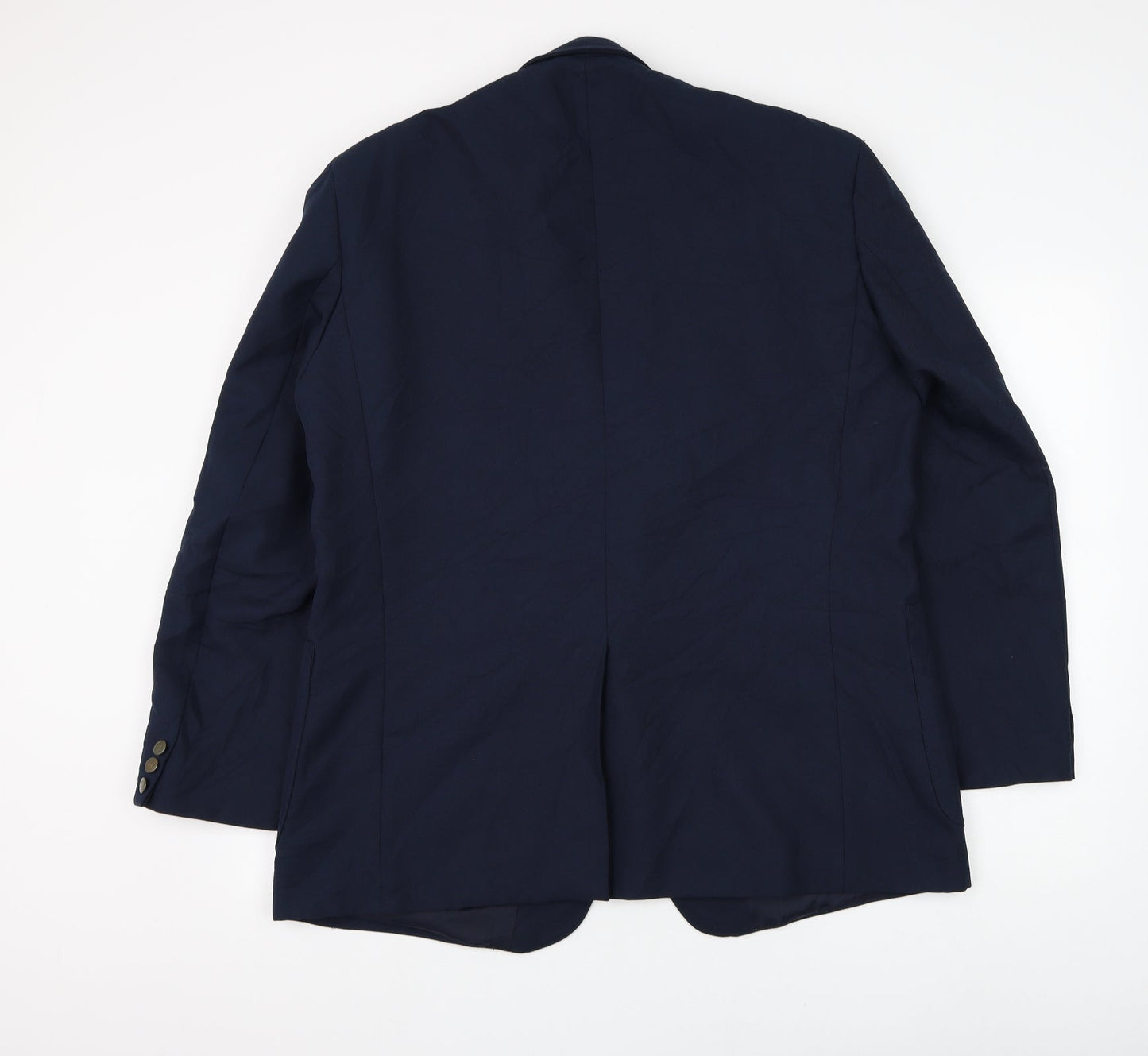 Classic Mens Blue Polyester Jacket Suit Jacket Size 44