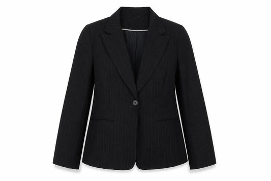 Atmosphere Womens Black Striped Jacket Blazer Size 16 Button