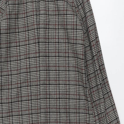 Primark Womens Beige Geometric Overcoat Coat Size 8 Button