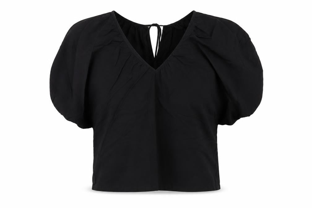 Primark Womens Black Viscose Basic Blouse Size 8 V-Neck