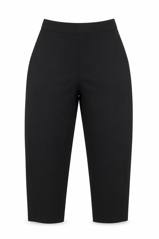 Preworn Womens Black Polyester Trousers Size 10 L25 in Regular