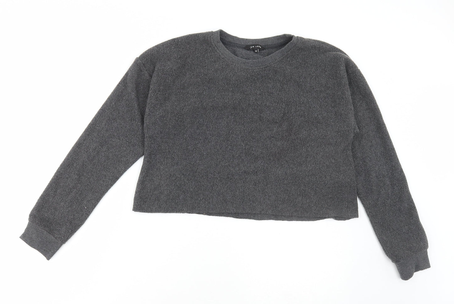 New Look Womens Grey Polyester Pullover Sweatshirt Size 12 Pullover