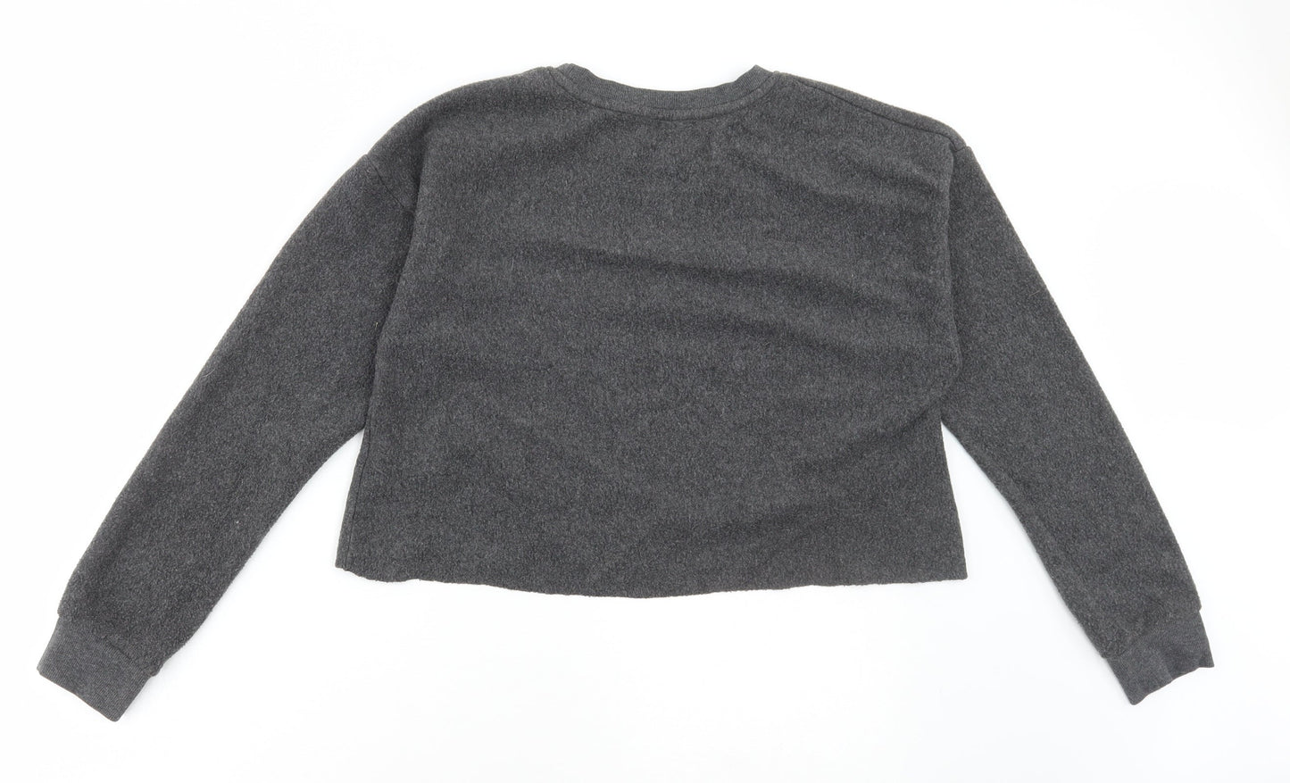 New Look Womens Grey Polyester Pullover Sweatshirt Size 12 Pullover