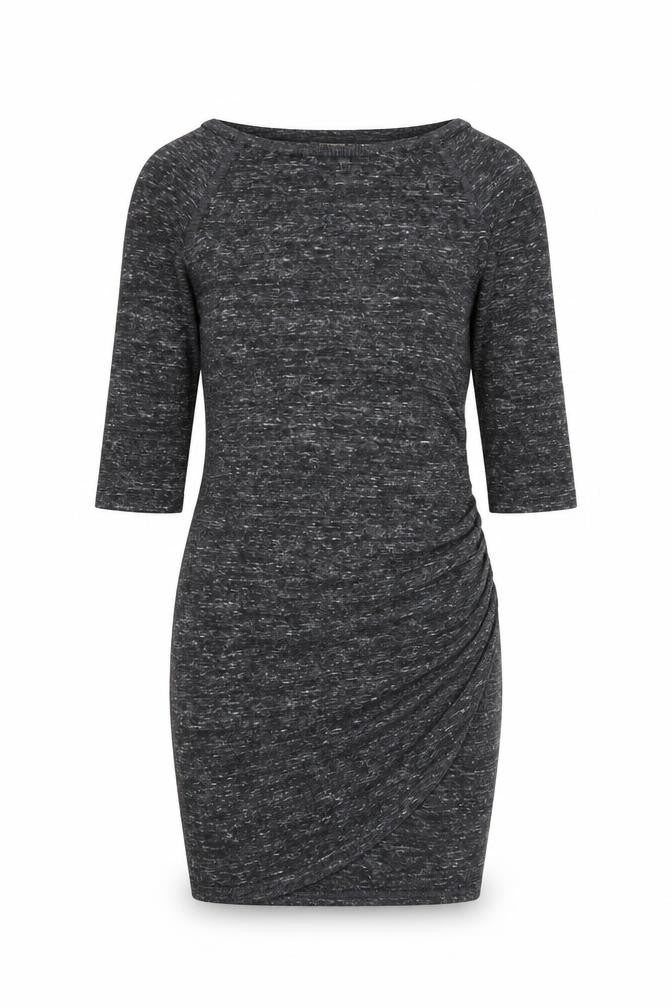 Zara Womens Grey Viscose Bodycon Size S Round Neck Pullover