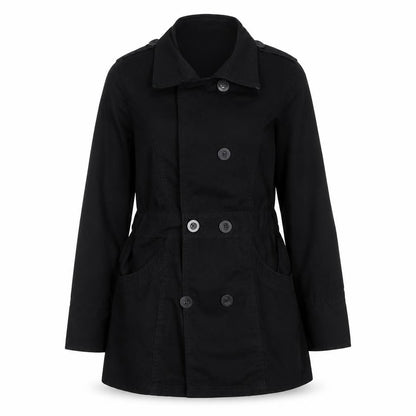 TG Womens Black Pea Coat Coat Size 10 Button