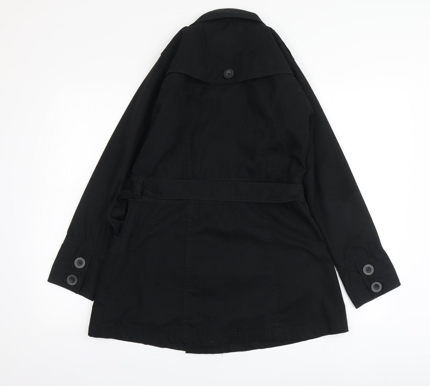 TG Womens Black Pea Coat Coat Size 10 Button