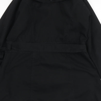TG Womens Black Pea Coat Coat Size 10 Button