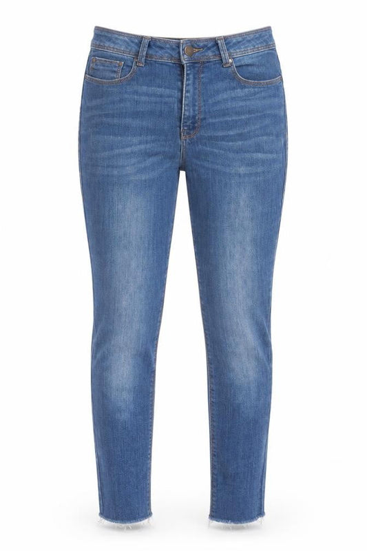 Womens Blue Cotton Skinny Jeans Size 30 in L26 in Regular Button - Ankle Grazer