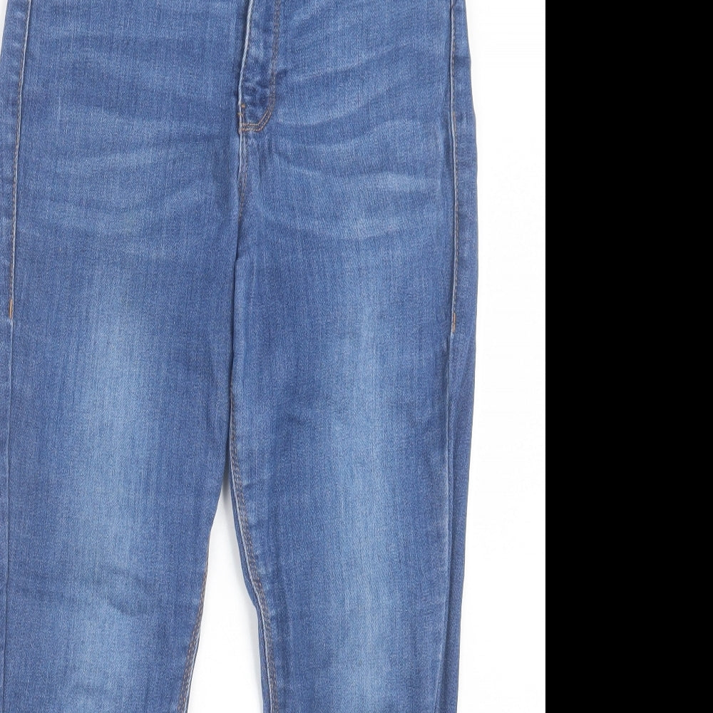 Preworn Womens Blue Cotton Skinny Jeans Size 30 in L26 in Regular Button - Ankle Grazer