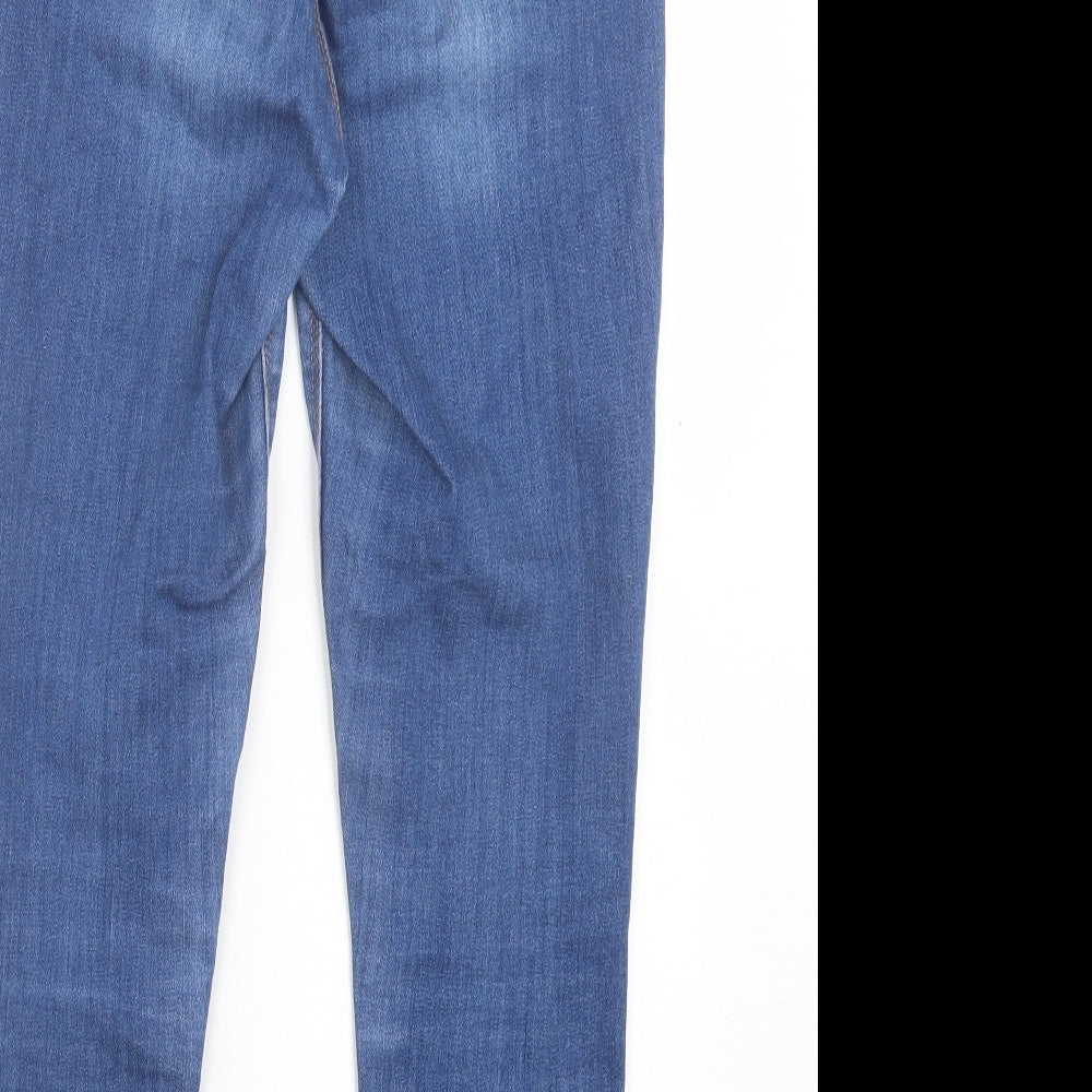 Preworn Womens Blue Cotton Skinny Jeans Size 30 in L26 in Regular Button - Ankle Grazer