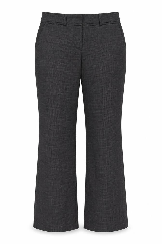 F&F Womens Grey Polyester Trousers Size 14 L32 in Regular Hook & Eye