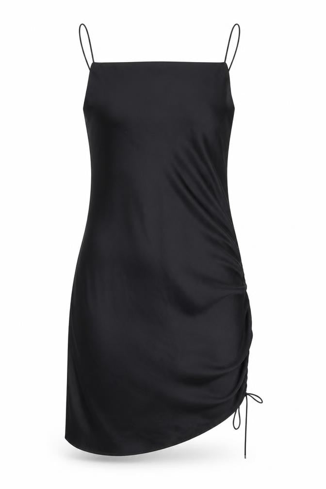 Topshop Womens Black Polyester Shift Size 8 Square Neck Pullover