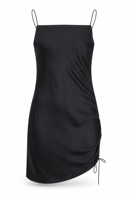 Topshop Womens Black Polyester Shift Size 8 Square Neck Pullover
