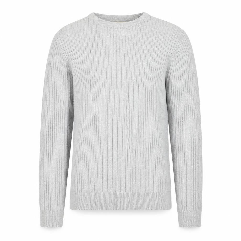 River Island Mens Grey Round Neck Cotton Pullover Jumper Size XL