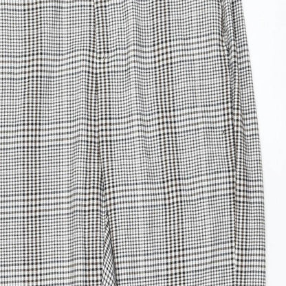 Sinsay Womens White Check Polyester Carrot Trousers Size S L28 in Regular Zip