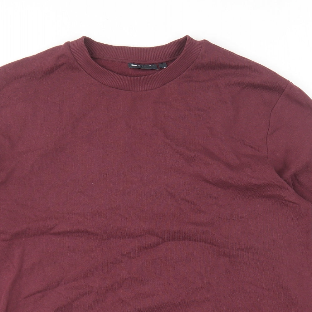 ASOS Mens Purple Cotton Pullover Sweatshirt Size M